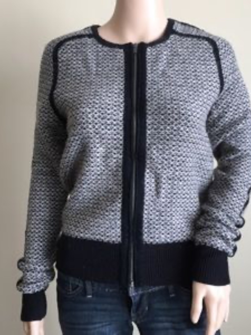 J.Crew Two-Way Zip Cardigan Sweater Jacket, Size XS